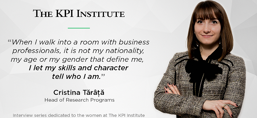 Women of The KPI Institute: Cristina Tărâță, Head of Research Programs